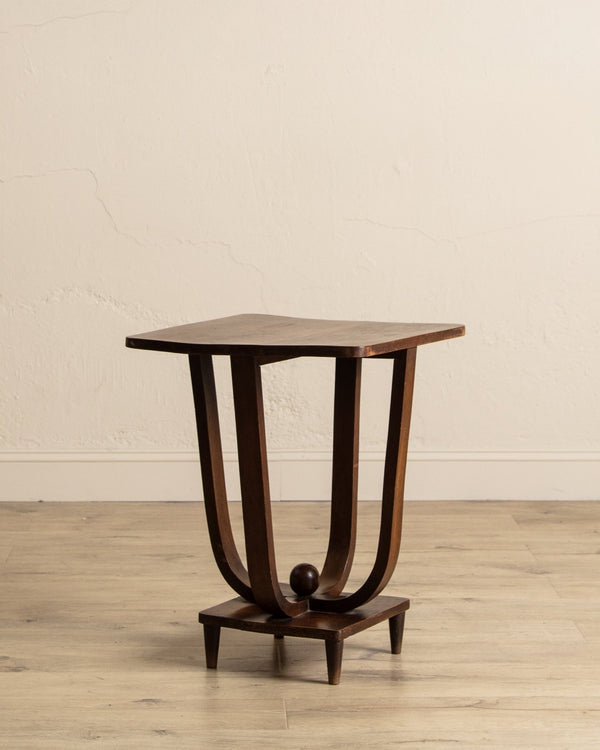 Art Deco Walnut Accent Table Manner of Gio Ponti, Italy, 1930's - Lone Fox
