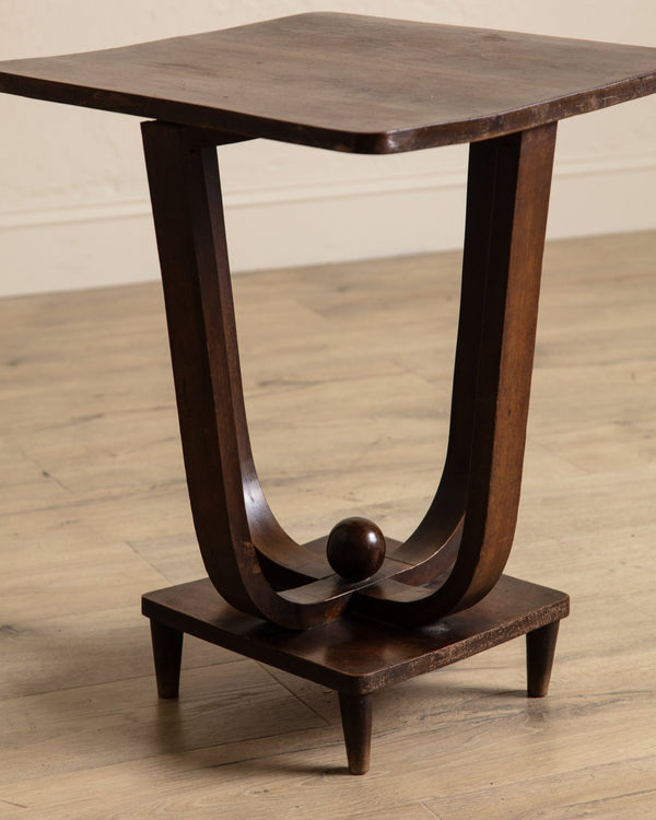 Art Deco Walnut Accent Table Manner of Gio Ponti, Italy, 1930's - Lone Fox