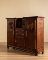 Art Deco Walnut Cabinet Manner of Charles Dudouyt, France, 1940s - Lone Fox