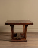 Art Deco Walnut Writing Desk / Dining Table, France, 1940's - Lone Fox