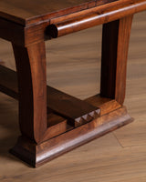Art Deco Walnut Writing Desk / Dining Table, France, 1940's - Lone Fox