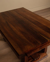 Art Deco Walnut Writing Desk / Dining Table, France, 1940's - Lone Fox