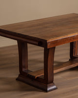 Art Deco Walnut Writing Desk / Dining Table, France, 1940's - Lone Fox