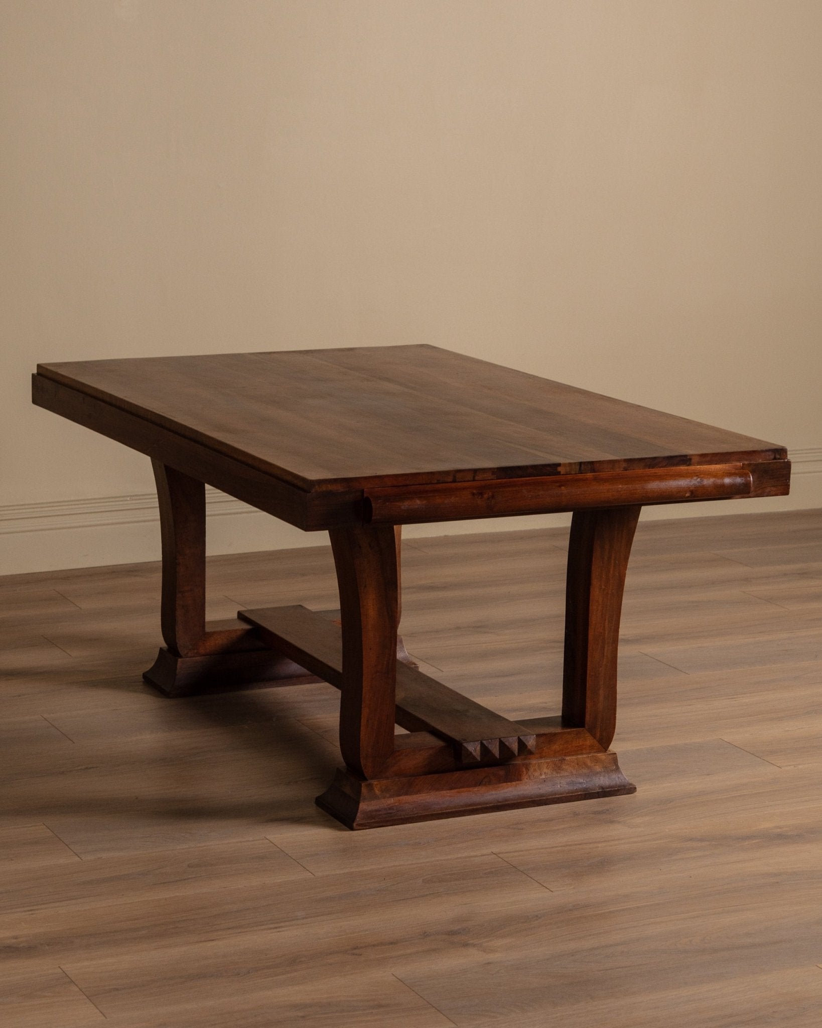 Art Deco Walnut Writing Desk / Dining Table, France, 1940's - Lone Fox