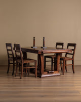 Art Deco Walnut Writing Desk / Dining Table, France, 1940's - Lone Fox