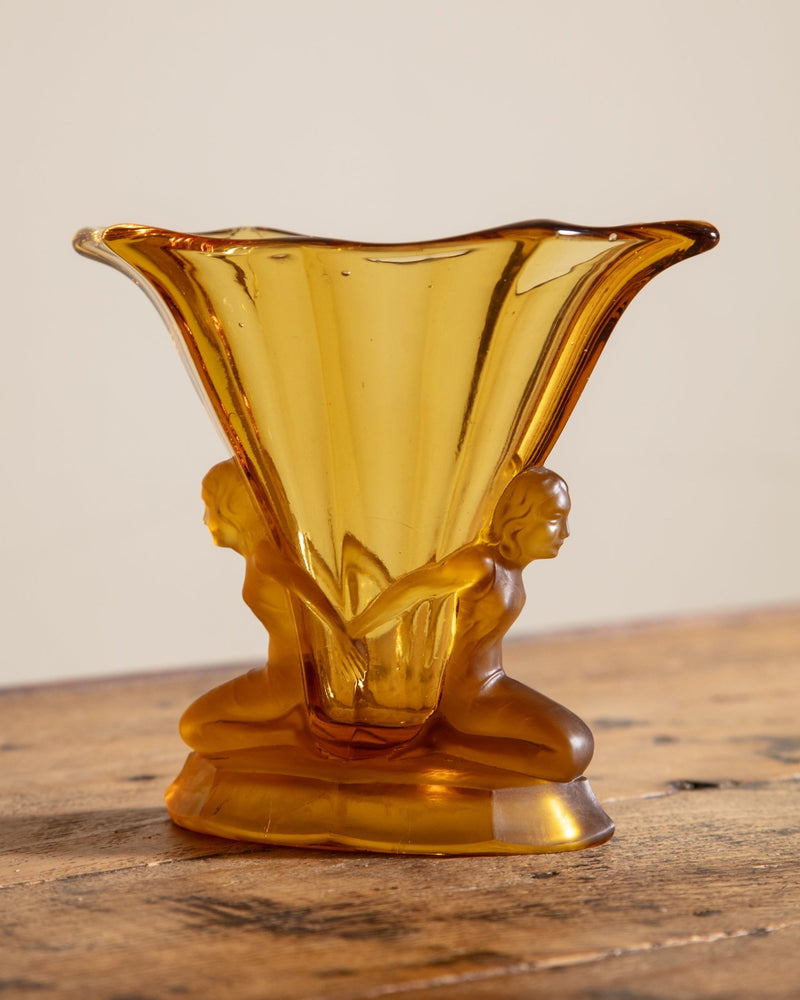 Art Deco Windsor Glass Vase by Walther & Söhne, Germany, 1930's - Lone Fox