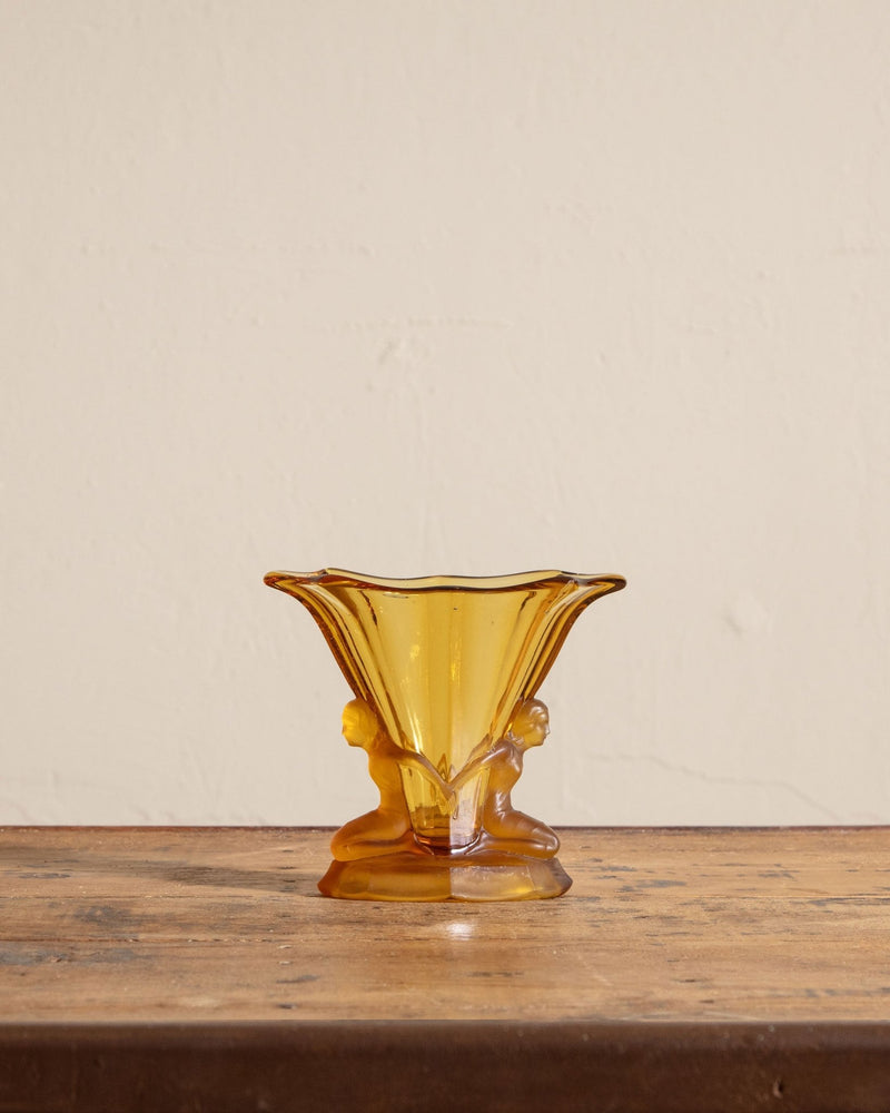 Art Deco Windsor Glass Vase by Walther & Söhne, Germany, 1930's - Lone Fox