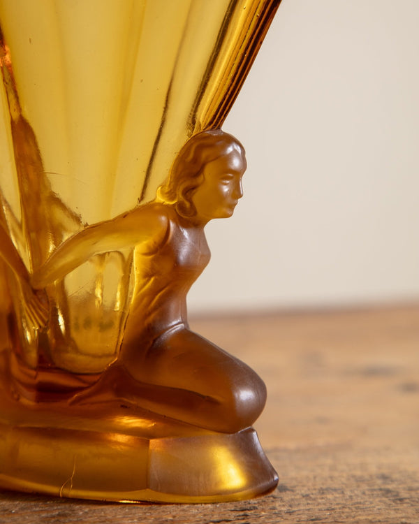 Art Deco Windsor Glass Vase by Walther & Söhne, Germany, 1930's - Lone Fox