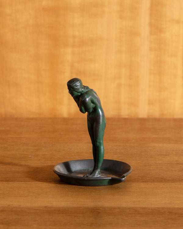 Art Deco Woman in Tub Ashtray by Max Le Verrier, France, 1925 - Lone Fox