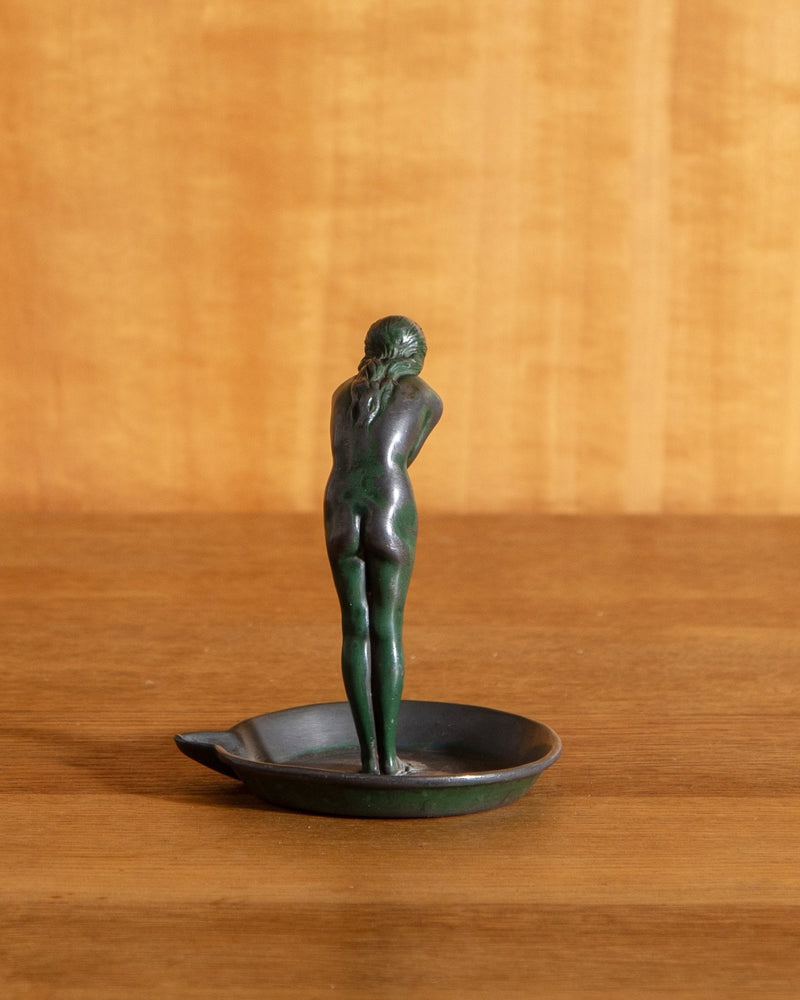 Art Deco Woman in Tub Ashtray by Max Le Verrier, France, 1925 - Lone Fox