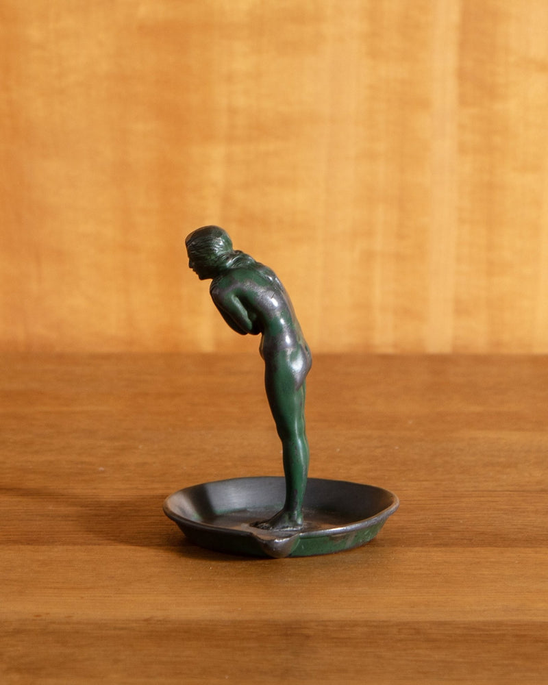 Art Deco Woman in Tub Ashtray by Max Le Verrier, France, 1925 - Lone Fox