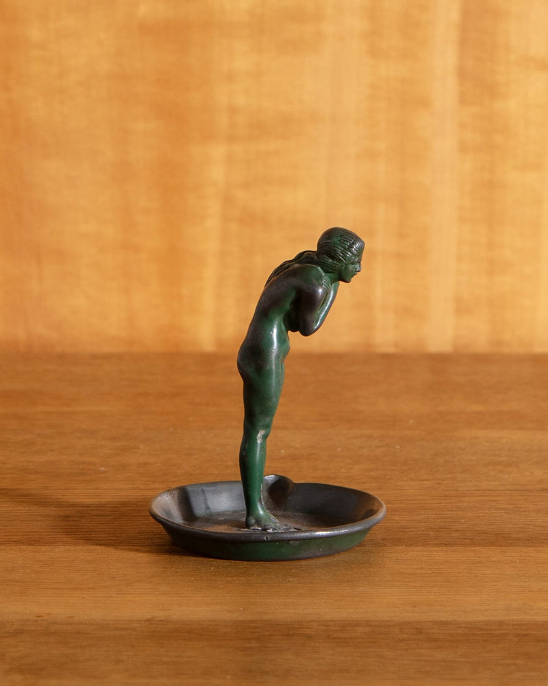 Art Deco Woman in Tub Ashtray by Max Le Verrier, France, 1925 - Lone Fox