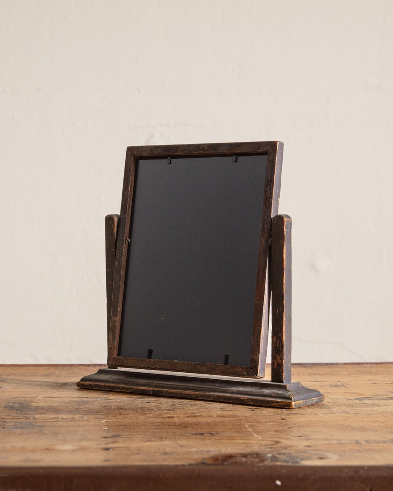 Art Deco Wooden Carved Table Top Mirror - Lone Fox