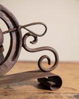 Art Deco Wrought Iron Table Lamp w/ Horseshoe, France, 1920's - Lone Fox