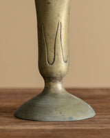Art Nouveau Brass Trumpet Vase, France, 1910's - Lone Fox