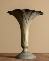 Art Nouveau Brass Trumpet Vase, France, 1910's - Lone Fox