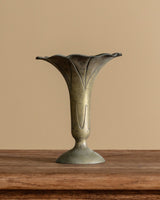 Art Nouveau Brass Trumpet Vase, France, 1910's - Lone Fox