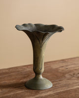 Art Nouveau Brass Trumpet Vase, France, 1910's - Lone Fox