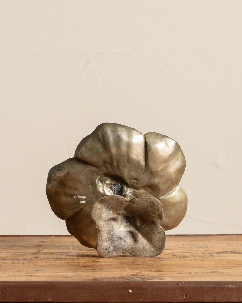 Art Nouveau Bronze Floral Pedestal Tray, 1930's - Lone Fox