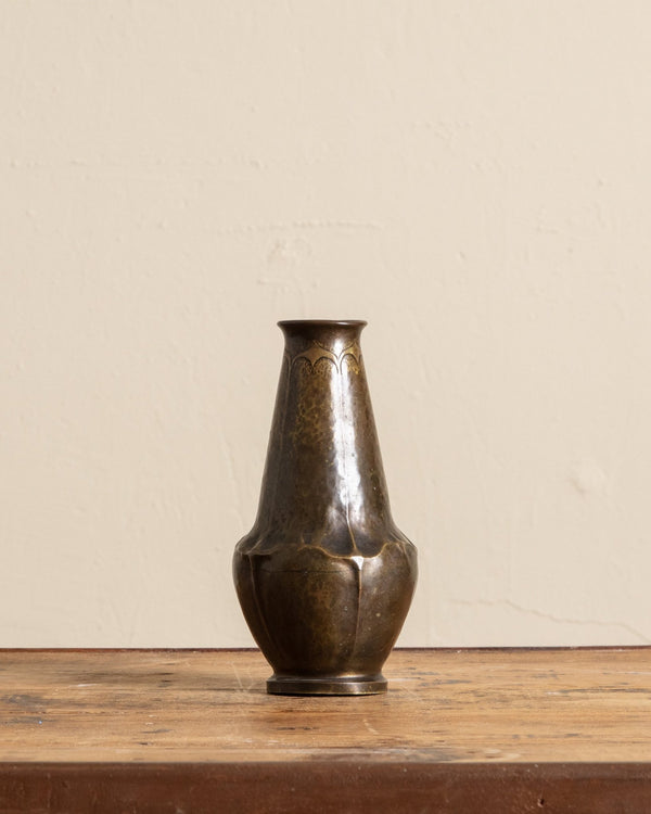 Art Nouveau Bronze Vase, Netherlands, 1920's - Lone Fox