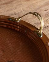 Art Nouveau Hammered Copper + Brass Tray - Lone Fox