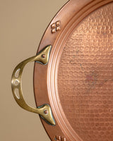 Art Nouveau Hammered Copper + Brass Tray - Lone Fox