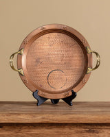 Art Nouveau Hammered Copper + Brass Tray - Lone Fox