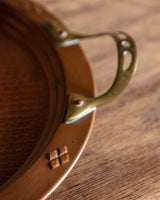 Art Nouveau Hammered Copper + Brass Tray - Lone Fox
