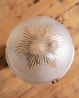 Art Nouveau Iron Roses Table Lamp w/ Chiseled Glass Shade, France, 1920's - Lone Fox