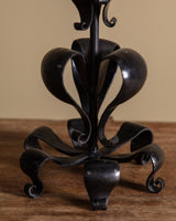 Art Nouveau Iron Scrollwork Table Lamp, France, 1920s - Lone Fox