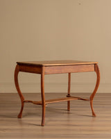 Art Nouveau Oak Writing Table with Cabriole Legs, Early 20th Century - Lone Fox