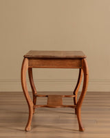 Art Nouveau Oak Writing Table with Cabriole Legs, Early 20th Century - Lone Fox