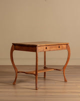 Art Nouveau Oak Writing Table with Cabriole Legs, Early 20th Century - Lone Fox