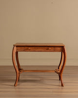 Art Nouveau Oak Writing Table with Cabriole Legs, Early 20th Century - Lone Fox