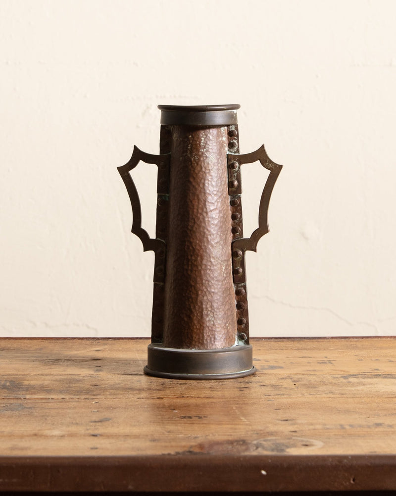 Art Nouveau Trench Art Copper Vase, 1920's - Lone Fox