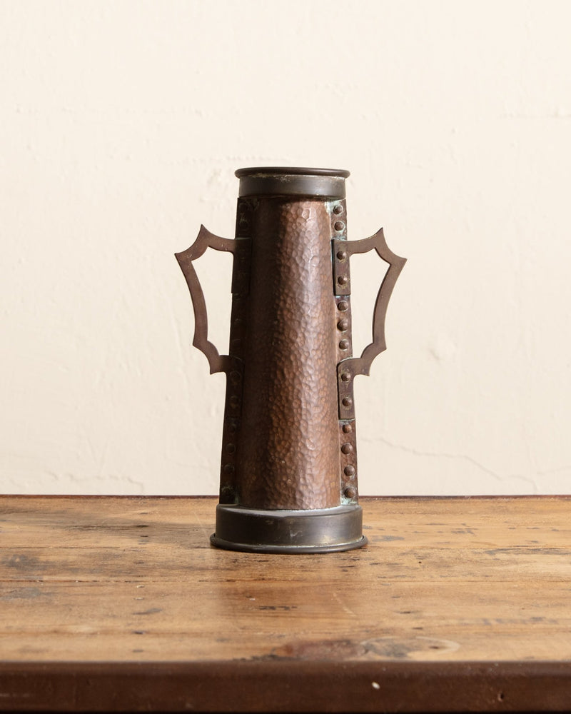 Art Nouveau Trench Art Copper Vase, 1920's - Lone Fox