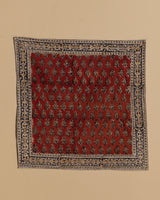 Artichoke Heart Kalamkari Cotton Handkercheif / Napkin - Lone Fox