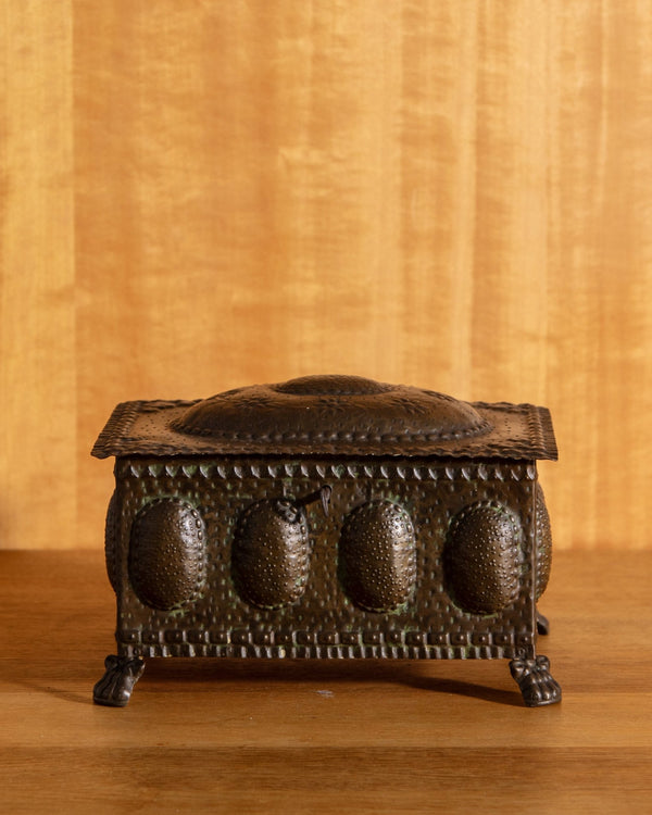 Arts & Crafts Hammered Copper Jewelry Box, Belgium, 1920's - Lone Fox