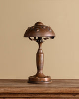 Arts & Crafts Hammered Copper Mushroom Table Lamp, Germany, 1910s - Lone Fox