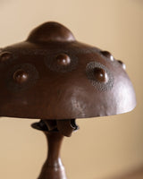 Arts & Crafts Hammered Copper Mushroom Table Lamp, Germany, 1910s - Lone Fox