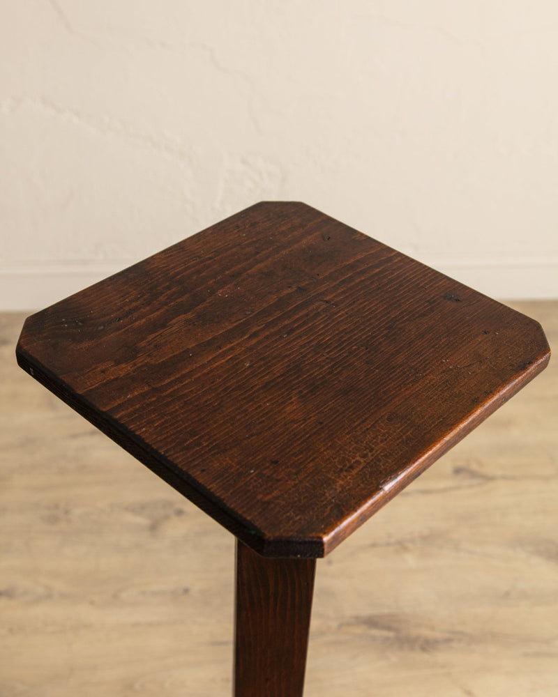 Arts & Crafts Wood Pedestal, 1930's - Lone Fox