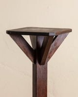 Arts & Crafts Wood Pedestal, 1930's - Lone Fox