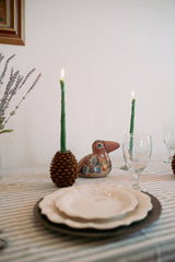 Asparagus Beeswax Candle Taper Pair - Lone Fox
