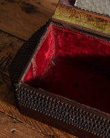 Asymmetrical Pyramid Tramp Art Box w/ Mirror, 19th Century - Lone Fox