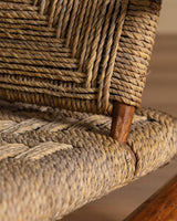 Audoux & Minet Beech and Rope Lounge Chair, France, 1950s (2 Available) - Lone Fox