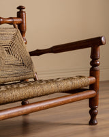Audoux & Minet Beech and Rope Sofa, France, 1950s - Lone Fox