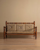 Audoux & Minet Beech and Rope Sofa, France, 1950s - Lone Fox