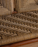 Audoux & Minet Beech and Rope Sofa, France, 1950s - Lone Fox