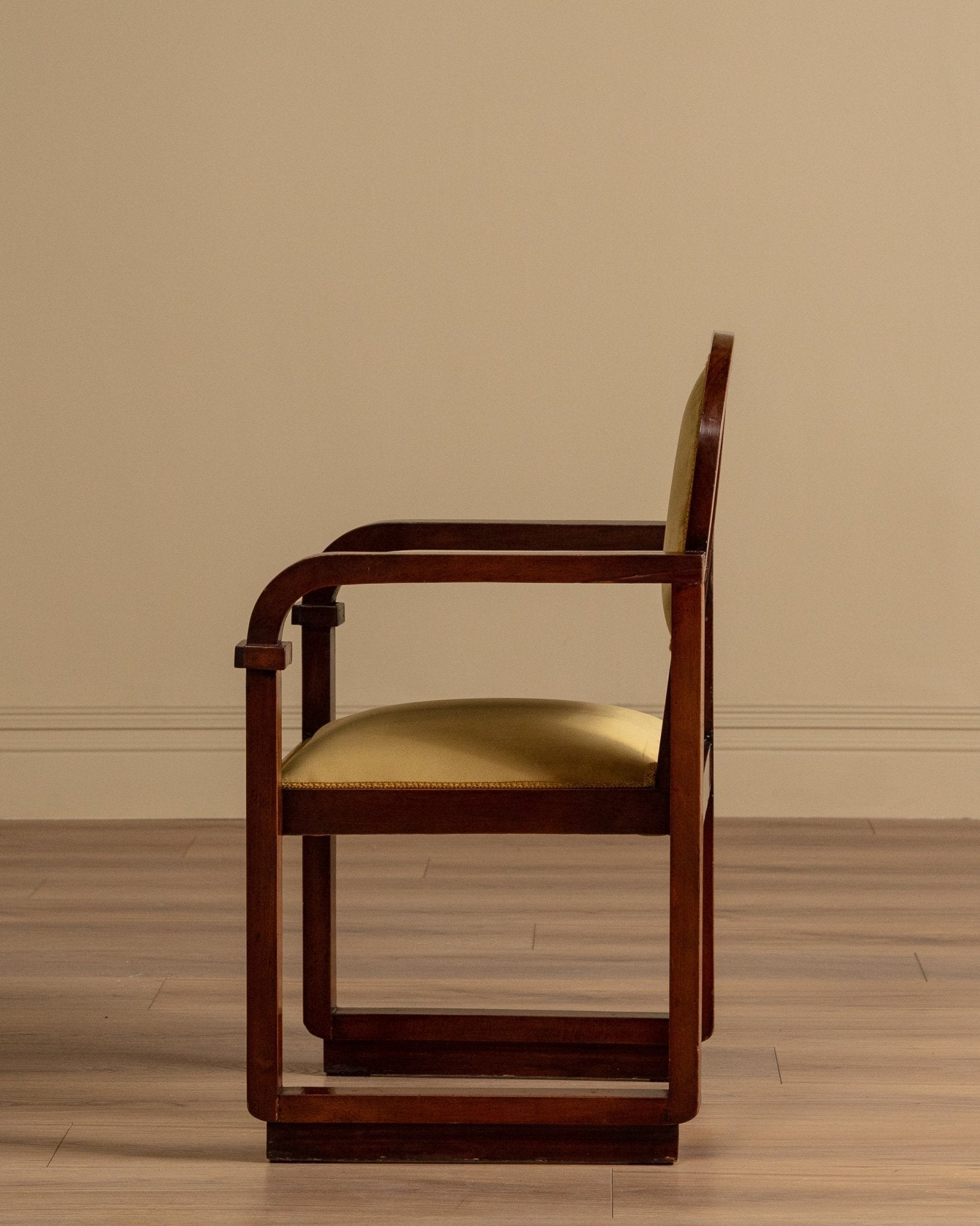 Austrian Secessionist Style Mahogany Chair, Vienna, 1920's (2 Availabl ...