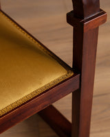 Austrian Secessionist Style Mahogany Chair, Vienna, 1920's (2 Available) - Lone Fox